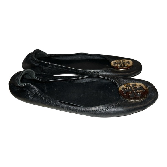 Tory Burch Women's black leather Minnie Travel Ballet Flats Size 41 - Picture 7 of 15